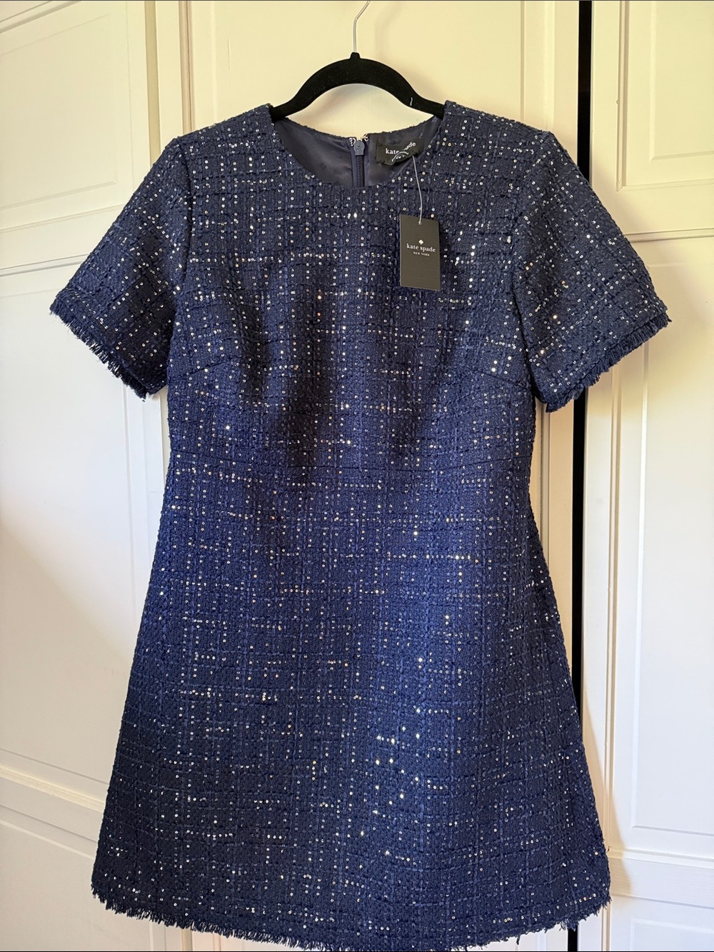 Kate Spade Navy sparkle Tweed Short Dress NWT size 8